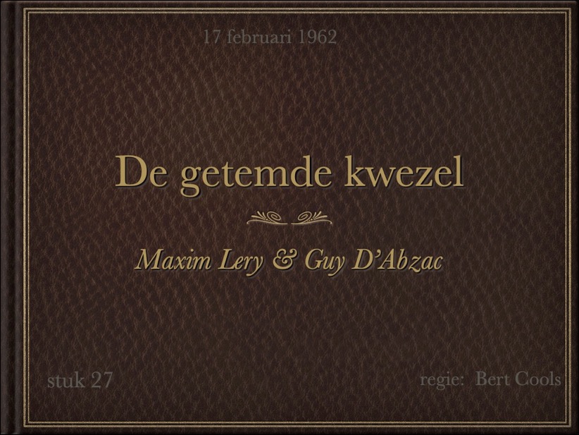 1962 De Getemde Kwezel voorblad
