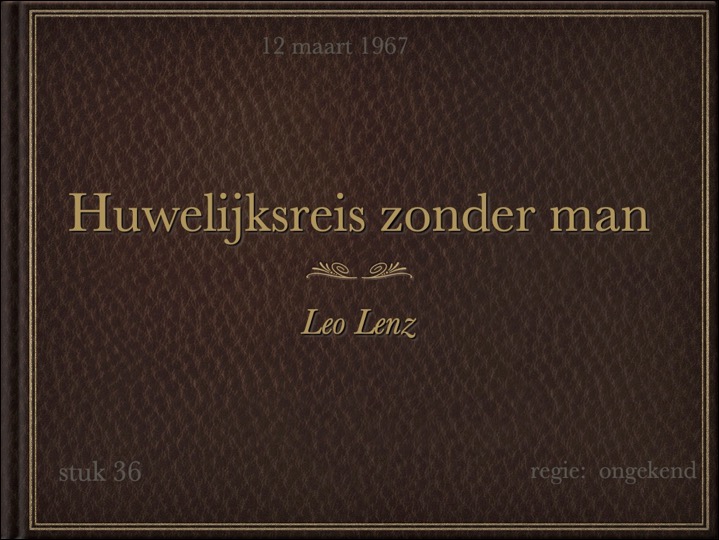 1967 Huwelijksreis zonder Man