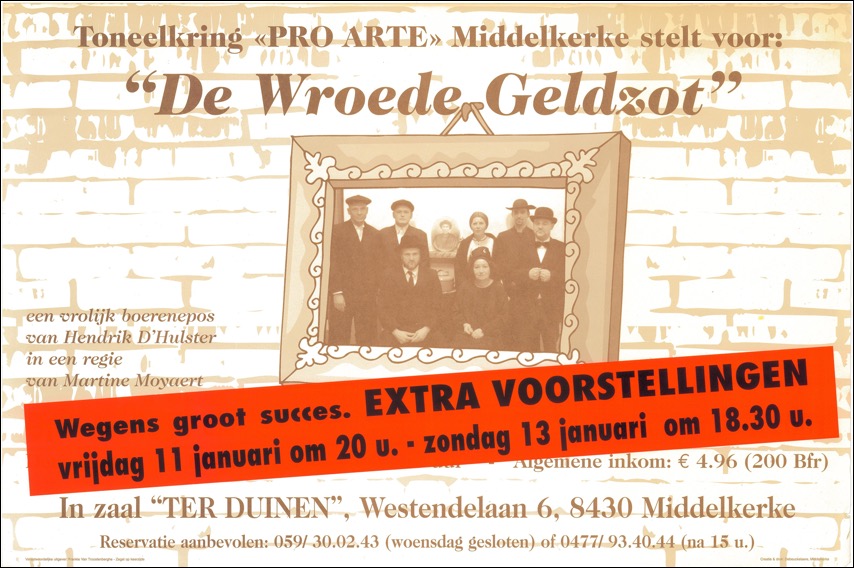 De wroede geldzot affiche